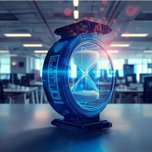 Sablier, gain de temps avec une assistante à distance